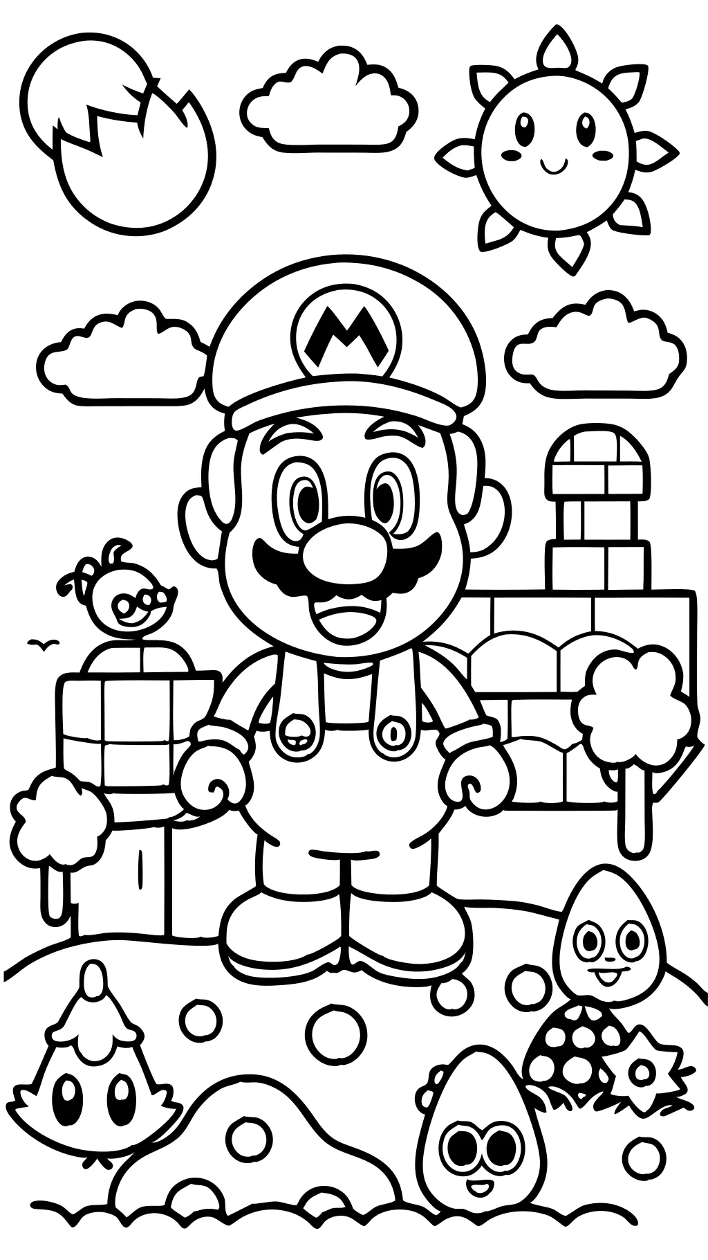 Súper Mario Páginas para colorear